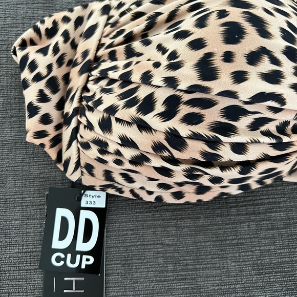 NEW H2OH Ultimate Underwire Leopard Bandeau Bikini Top & Bottom - Picture 8 of 10